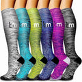 cerpite Compression Socks for Women & Men 6 Pairs Knee High Compression Socks 20-30 mmhg Best for Running,Nurse,Travel by Cerpitesportsstyles