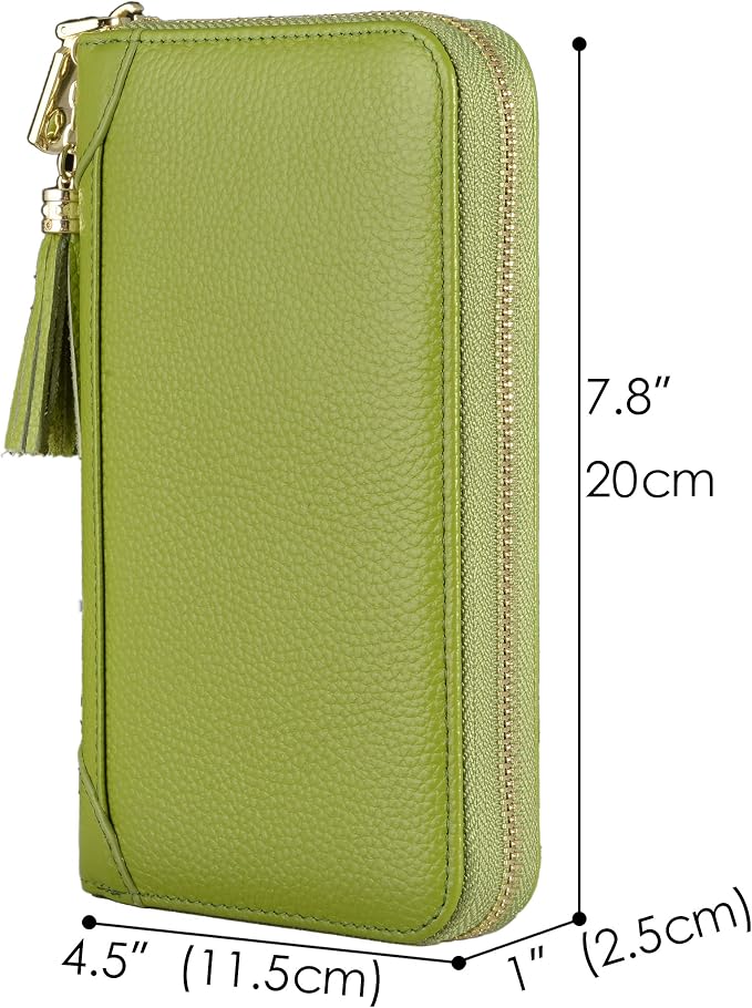 Easyoulife Credit Card Holder Wallet Womens Zipper Leather Case Purse RFID Blocking - Image 5