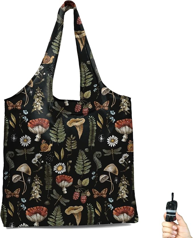 BeeGreen Reusable Grocery Shopping Bag -Travel Tote Bag - Foldable Compact Sturdy Bags by BeeGreen