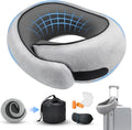 Neck Pillow for Traveling, Travel Pillows for Airplanes 2025 New 100% Pure Memory Foam, Neck Pillow Airplane with 360º Ergonomic Design, Travel Neck Pillows for Airplanes, Office and Car by HiztoBlo