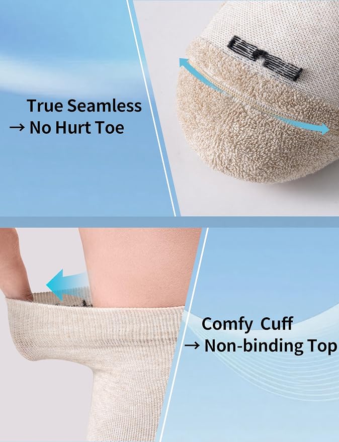 Light Compression Cotton Socks 8-15 mmHg for Women Men (3 Pairs) - Soft Knee High Socks for Comfort Support, Easy On - Image 4