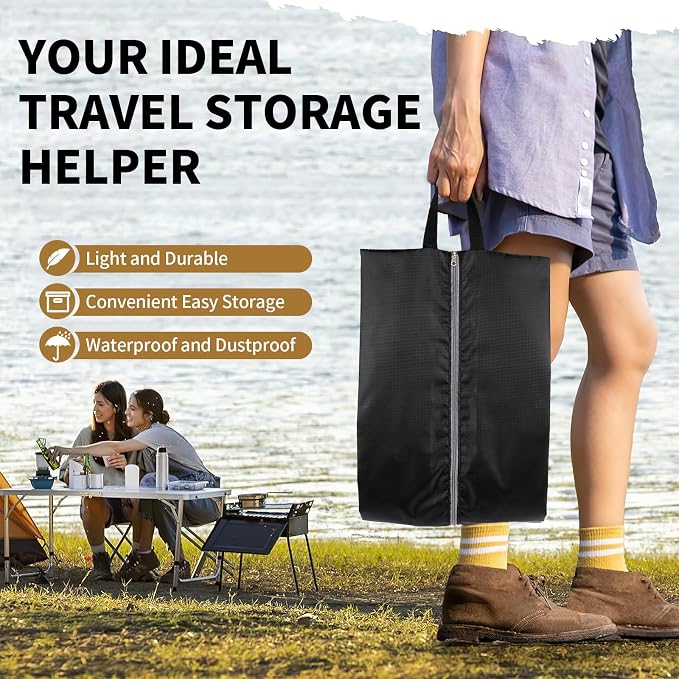 Shoe Bags for Travel, Set of 8 Pack Shoe Travel Bags for Packing Large | Large Waterproof Portable Travel Shoe Bag with Zipper Travel Essentials Women for and Men - Image 5