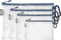 Air Production Multi-Size Clear Zipper Pouch (4-Pack) – Cable Organizer & Travel Gear Bag for Electronics, Camera Accessories, Tool Pouch & Small Tech Storage (Navy) by Unknown