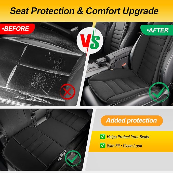 kingphenix 5-Piece Car Seat Cushion Set with Back Support | Memory Foam Car Cushion for Long Driving, Truck, Office Chair, Tailbone and Lower Back Support - Image 8