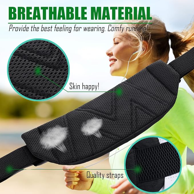 USHAKE Running Belt,Men or Women Ultra Light Bounce Free Waist Pouch Bag Fitness Workout Belt Sport Waist Pack Exercise Waist Bag for iPhone Samsung LG in Running Gym Marathon (MINT BLUE) - Image 5