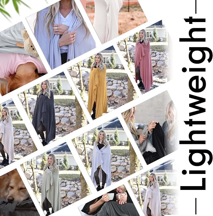 Luxury Cooling Travel Blanket - Stretchy, Lightweight Soft & Breathable Shawl Wraps for Women - Image 3