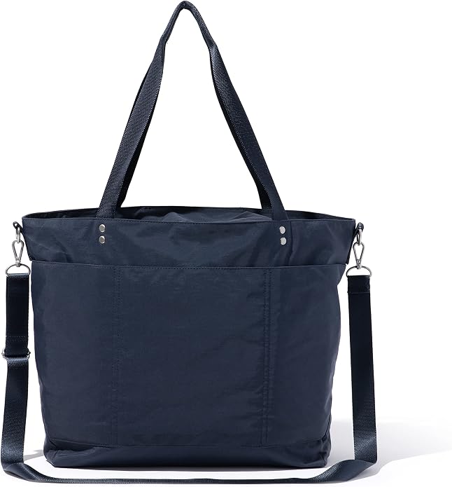 Baggallini Carryall Tote - Lightweight Nylon Zipper Top Weekender Travel Beach Bag w/Luggage Sleeve - Image 10