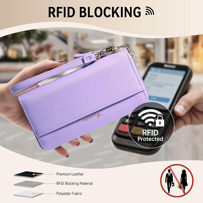 Travelambo Wristlet Wallet Women RFID Bifold Large Capacity Clutch Purse | Tassel, Zipper Coin Pocket, Card Holder Wallet, Gifts for Women - Image 3