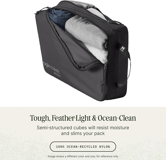 Eagle Creek Pack-It Isolate Extended Stay Set, Black | Includes Shoe Sack, Medium Clean/Dirty Cube, 2 Medium Isolate Cubes, and 2 Large Cubes, Travel Essentials - Image 3