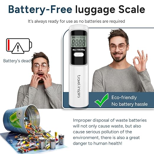 travel inspira Luggage Scale Battery-Free and RFID Blocking Travel Money Belt with Anti-Thief Zip - Slim Passport Holder - Image 2