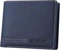 Men Wallet Black PU Material 4 Card Holder 2 Money Pockets 2 Clear Window Suitable for Gifts without RFID Slim Small for Traveling by SPDTECH
