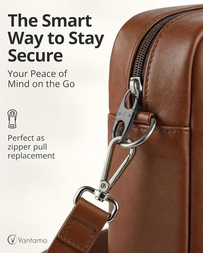 Vantamo Premium 4 Zipper Clips Anti Theft for Backpack, Luggage & Purse, Pull Replacement Zipper Locks, Purse Clip for Travel - Image 2