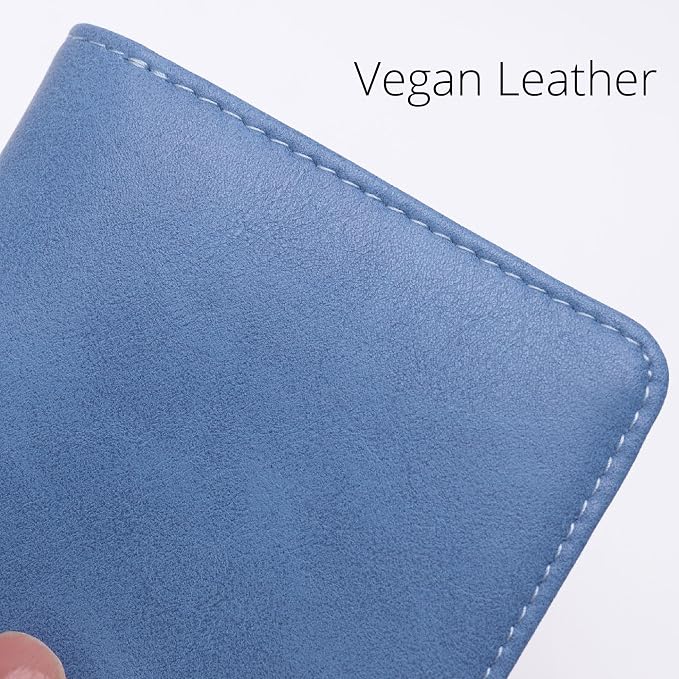 Alldaily Small RFID Wallet for Women Slim Compact Bifold Pocket Ladies Travel Mini Purse (Blue) - Image 5