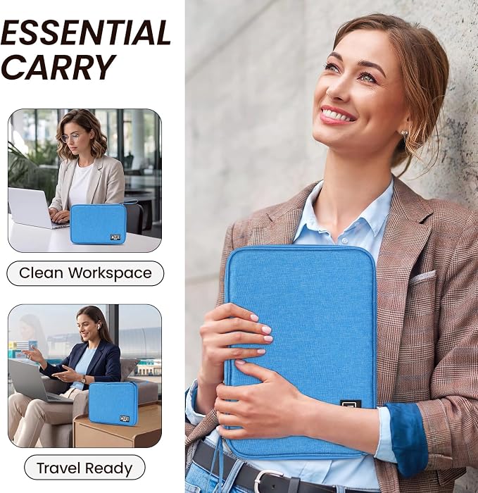 Cable Organizer Bag, Electronics Organizer Case for Tech Accessories | Store chargers, cables, power banks and adapters with elastic loops, mesh pockets and organized compartments for travel. - Image 7