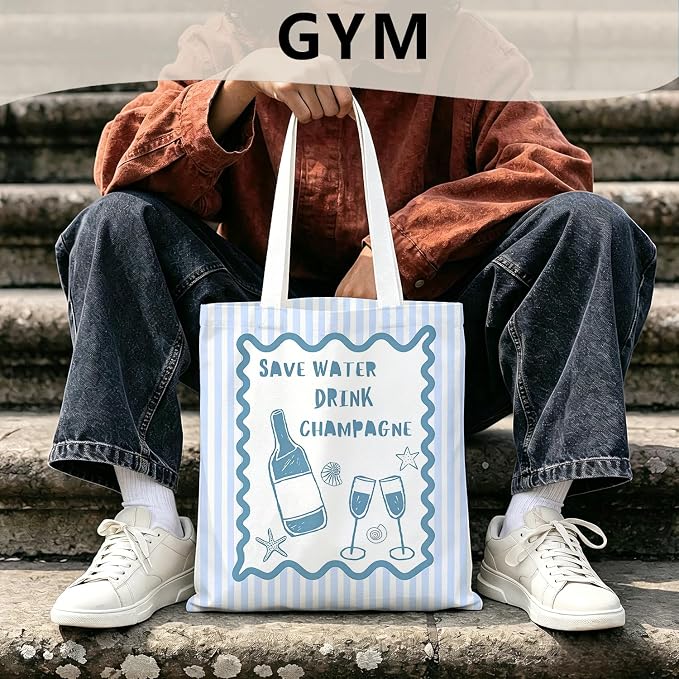 Summer Coastal Beach Canvas Tote Bag - Image 3