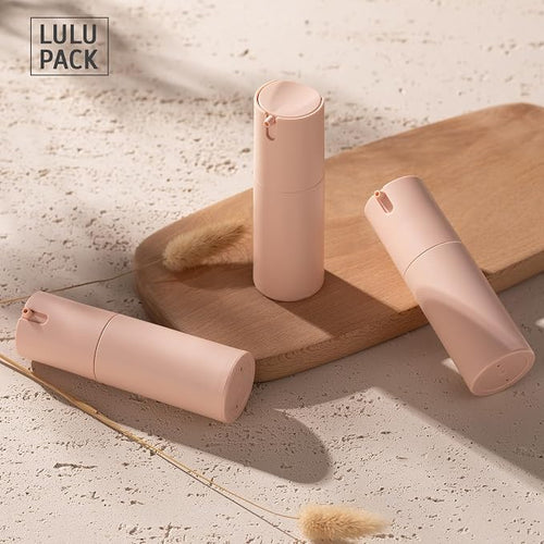 Airless Pump Bottles Travel: Lotion Dispenser for Small Size - Empty Shampoo Containers - Mini Vacuum Jar for Cream - 1 oz Plastic Pink | Plastic lotion dispenser, for face cream moisturizer, small skincare, shampoo soap, empty toiletry, cosmetic, leak... - Image 2