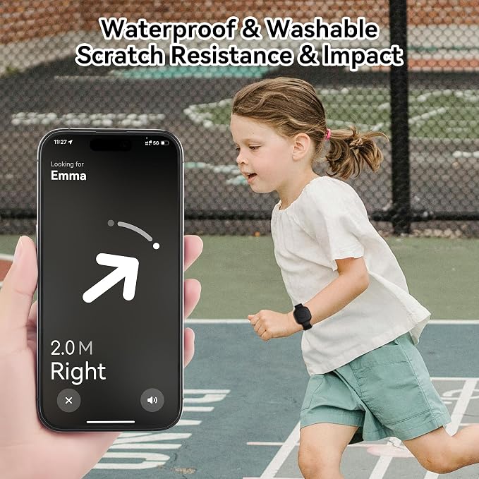 Waterproof Silicone Bracelet for Tile Mate 2024/2022, Hidden GPS Tracker Holder for Kids, Teens & Elderly, Adjustable Anti-Lost Wristband, Durable, Lightweight, Comfortable Fit – Black/Blue - Image 5