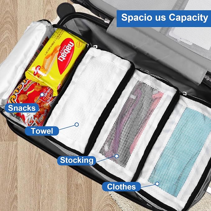 Olosar Suitcase Organizer, Travel Luggage Organizer Portable Hanging Travel Shelves Collapsible Hanging Packing Cubes for Carry on Suitcase - Image 5