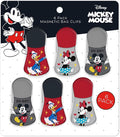 Disney Mickey & Friends Magnetic Chip Clips, Set of 6 | Airtight food storage bag clips for snack, cereal, and coffee bags, great for pantry and fridge, magnet displays kids artwork by BestBrands
