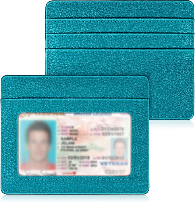 FINTIE Slim Minimalist Front Pocket Wallet RFID Blocking Credit Card Holder | Card Cases with ID Window for Men Women, Legacy Teal by Fintie