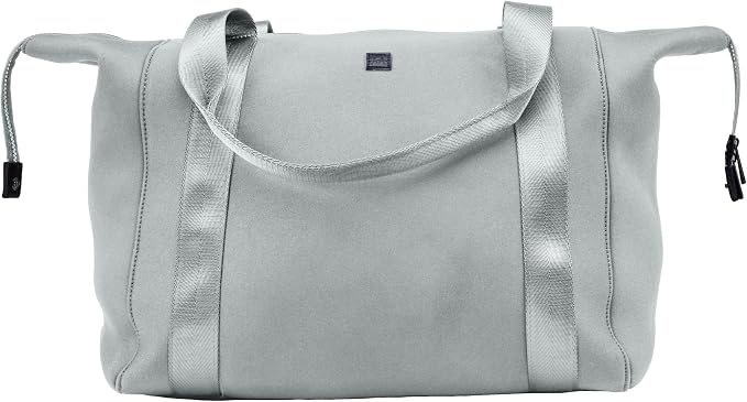 All Week Duffle | 29L | NTB-715 Silver | Large Weekender Travel Duffle, Personal Item, Trolley Sleeve, Sturdy Neoprene & Nylon, Fits Under Airline Seat, TSA Friendly by MerzonTravel