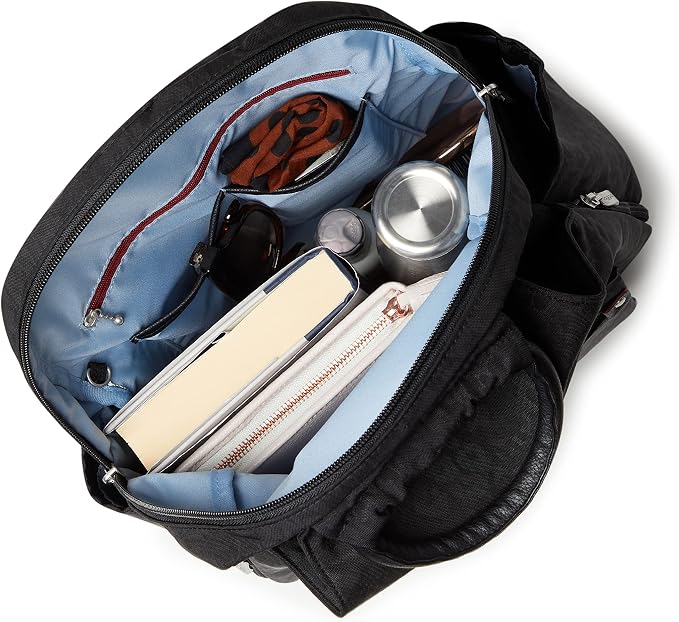 Baggallini womens New Classic Heritage With Rfid Phone Wristlet All Day Backpack, Sterling Shimmer, One Size US - Image 9