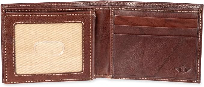 Dockers Men's Bifold Leather Wallet - Thin Slimfold RFID Blocking Security Smart Extra Capacity - Image 4