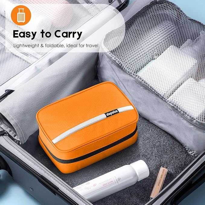 Travel Toiletry Bag for Women, Dopp Kit for Men, Waterproof Makeup Bag Shaving Bag with Hanging Hook, Portable Toiletry Organizer for Traveling and Camping - Image 5