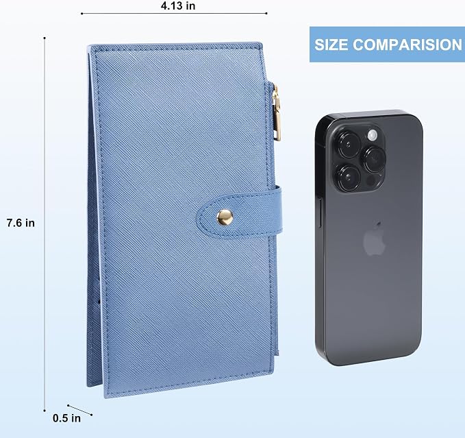 Travelambo RFID Wallet Women Large Size Bifold Multi Card Wallet Case with Zipper Pocke Credit Card Holder for Women - Image 3