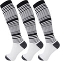+MD 3 Pairs Bamboo Viscose Compression Socks for Women Men 15-20mmHg Knee High Support Stockings for Pregnancy Nurse Travel by MD