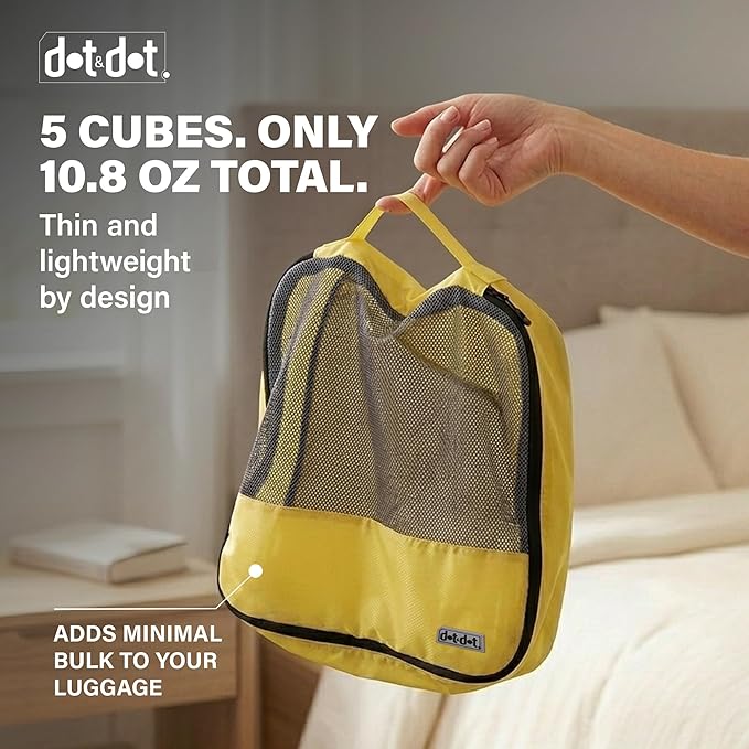 Large Packing Cubes for Travel - 5pc Packing Cubes for Suitcases - Lightweight Luggage Organizer Bags (Non-Compression) - Image 5