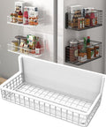 Magnetic Shelf Fridge Basket Bin for Whiteboard Washer Dryer Locker Cabinet | No Drilling Or Tools Needed, Reusable Magnet Organizer Classroom Office Home Kitchen Laundry Storage Rack Container Holder by Buyyyit