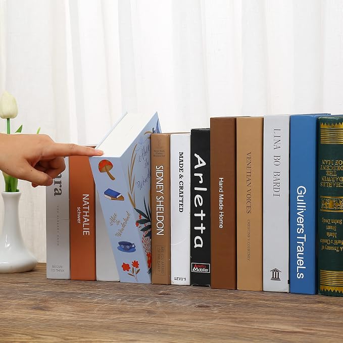 Alice in Wonderland Book Safe with Real Pages, Key Lock Metal Secret Box | Hidden safe box and hollow storage compartment for cash money. Decorative book box stash case for passport savings. - Image 2