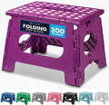 Handy Laundry Folding Step Stool 9 Inch, Purple, Non-Slip Holds 300 lbs | 9 Inch, Purple, Foldable Collapsible Step Stool, Non-Slip, Holds 300 lbs, Kitchen Bathroom Bedroom, Adults by Handy+Laundry