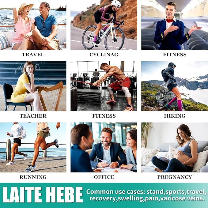 3 Pack Medical Compression Sock-Compression Sock For Women and Men Circulation -Best for Running,Nursing,Athletic Sports - Image 7