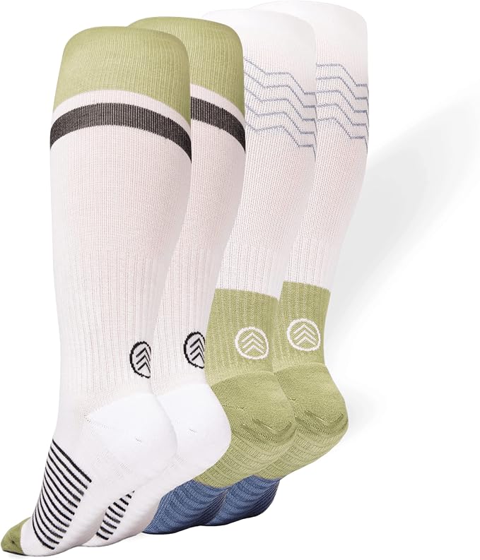 Compression Socks with Grips, 15-20mmHg, Support & Stability for Circulation, Travel, Pregnancy, Nurses by GripjoySocks