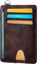 Mayski Slim Wallet, Credit Card Holder for Women, Minimalist Front Pocket RFID Blocking Card Cases, Small Wallet Women Men(MF Brown) by SLIMELEGANCEPERSONIFIED