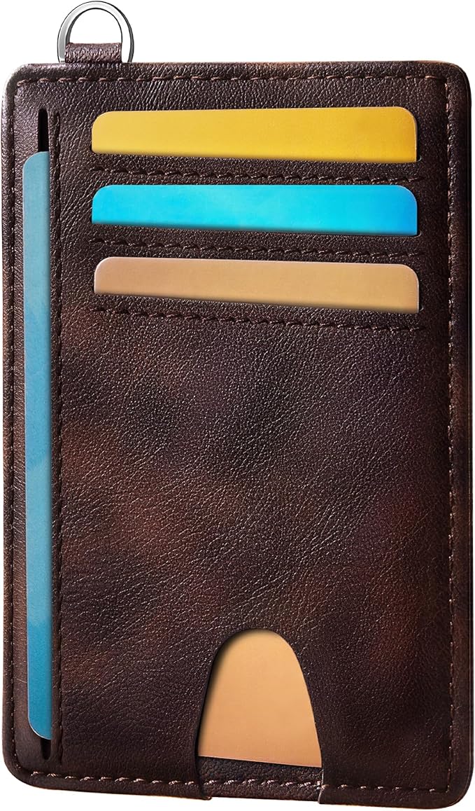 Mayski Slim Wallet, Credit Card Holder for Women, Minimalist Front Pocket RFID Blocking Card Cases, Small Wallet Women Men(MF Brown) by SLIMELEGANCEPERSONIFIED