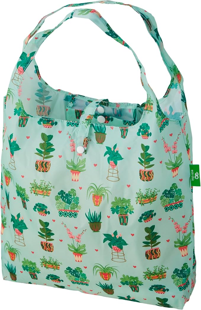 ECO CHIC Foldable Reusable Grocery Bags - Lightweight, Recycled & Reusable Shopping Bag - Waterproof Packable Tote by ECOCHIC