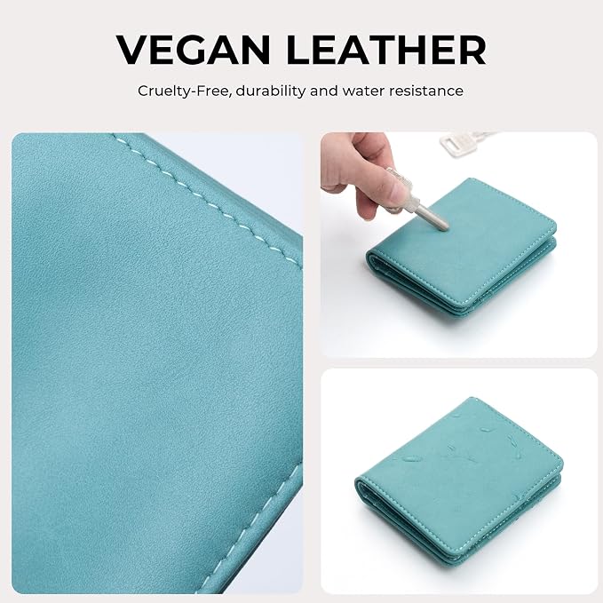 Alldaily Small RFID Wallet for Women Slim Compact Bifold Pocket Ladies Travel Mini Purse (Purist Blue) - Image 5
