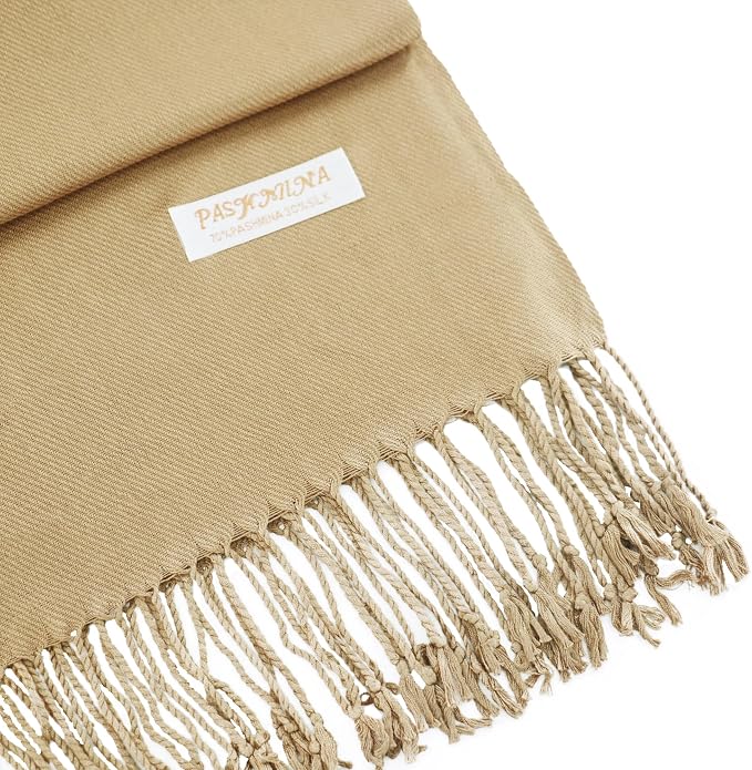Soft Silky Pashmina Shawl Wraps Solid Colors Scarf for Wedding Evening Dresses - Image 3