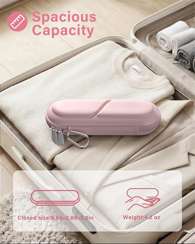 ProCase Toothbrush Travel Case for Oral-B/Oral-B Pro 1000 1500 5000 7000 7500 6000 9600/Philips Sonicare 4100 5100 1100 6100 5300 Oral-B iO Electric Toothbrush Portable Hard Container -Pink - Image 4