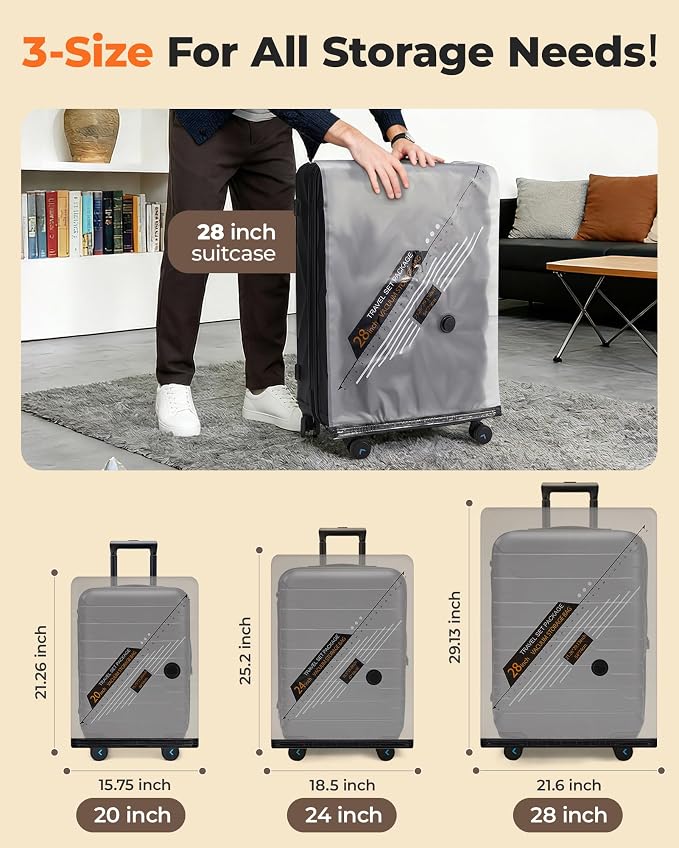BAGSMART 12 Pack PA+PE Travel Vacuum Bags with Wireless Pumpe | Bonus Shoe, Laundry & Toiletry Bags, Save 80% Space Ideal for suitcase packing, travel & home. - Image 3