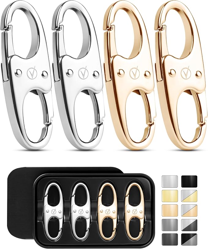 Vantamo Premium 4 Zipper Clips Anti Theft for Backpack, Luggage & Purse, Pull Replacement Zipper Locks, Purse Clip for Travel by Vantamo