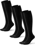 Light Compression Cotton Socks 8-15 mmHg for Women Men (3 Pairs) - Soft Knee High Socks for Comfort Support, Easy On by Bbfrey
