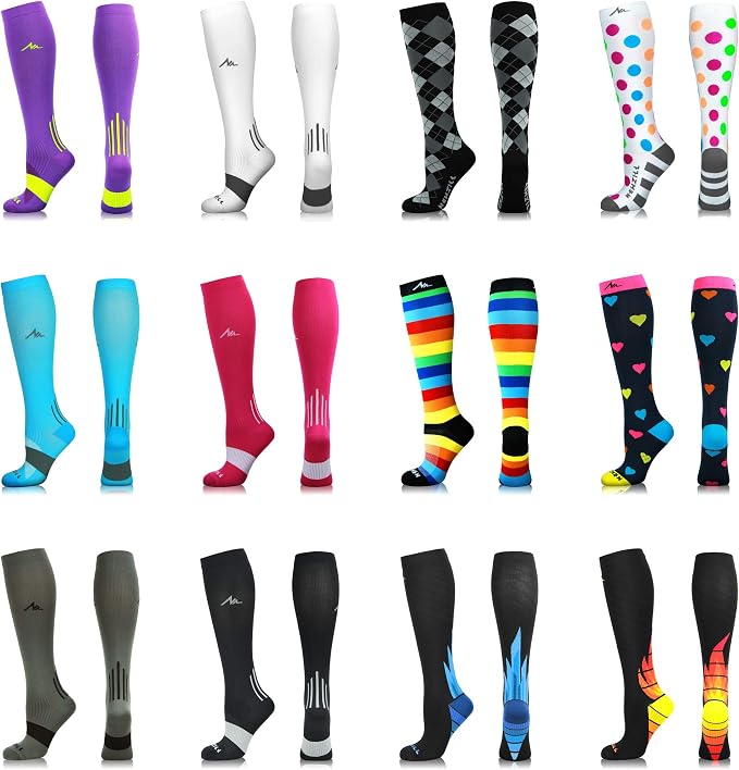 NEWZILL Medical Compression Socks for Women & Men, 20-30 mmHg Knee-High Support for Circulation, All-Day Comfort for Work Travel Running Cycling and Fitness - Image 2