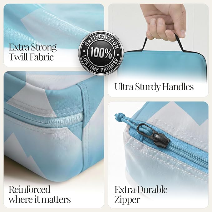8 pcs Compression Packing Bags Cubes Set with HybridMax Double-Capacity Design - Packing Cubes for Travel Compression to Maximize Limited Luggage Space, Vista - Image 7