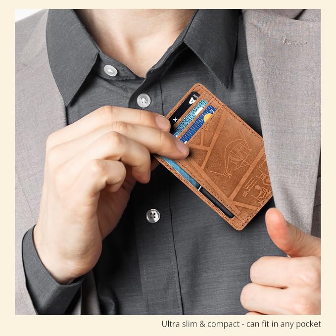 Oak Leathers RFID Blocking Leather Card Holder - Slim Minimalist Wallet - Image 6