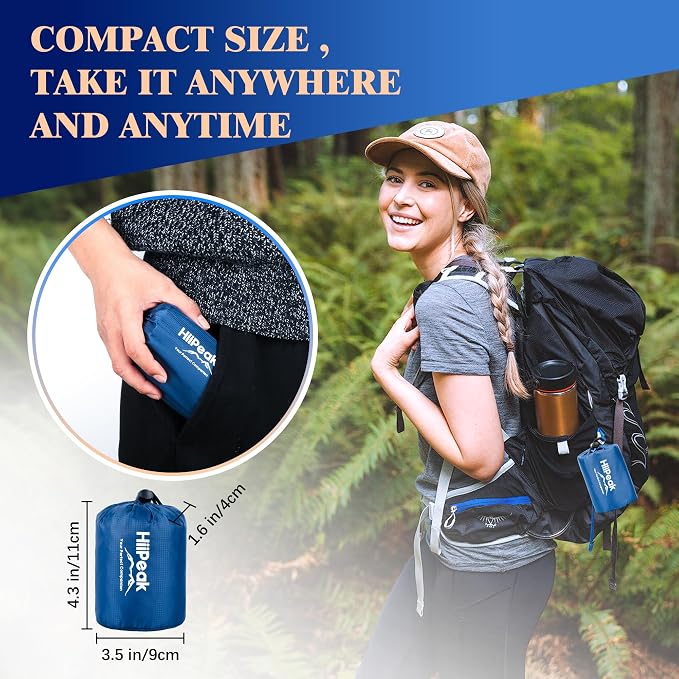 HiiPeak Inflatable Seat Cushion, Lightweight Compact Stadium Seat Pad Camping Air Seat Cushion By Hand Inflation for Bleachers Backpacking Hiking Airplane Office Car Sports Events Concert - Image 2
