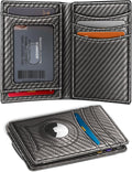 BULLIANT Magnetic Slim Leather Airtag Wallet Money Clip For Men 12Cards | RFID Blocking | Easy Access | Gift Boxed | Pocket Fit by BULLIANT